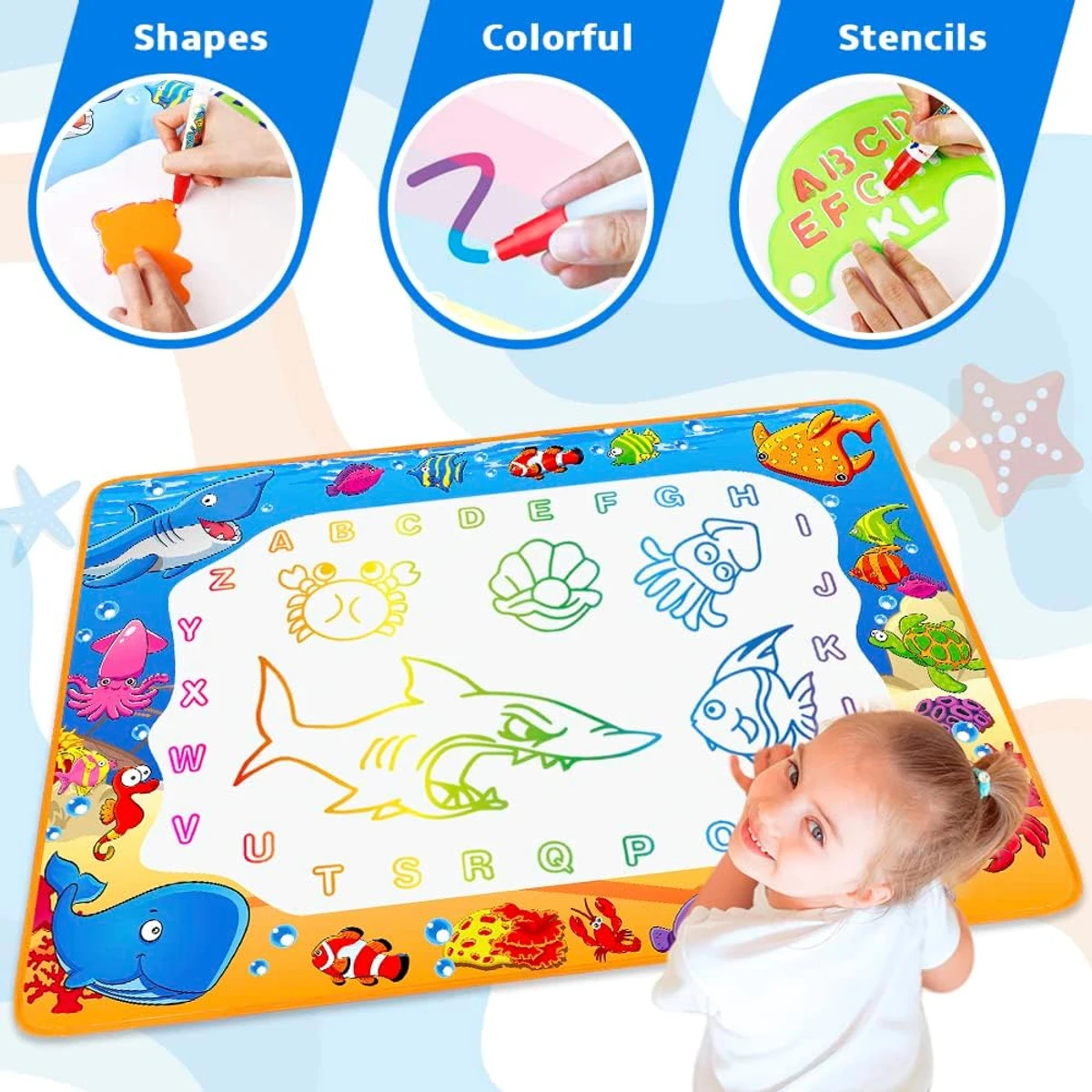 Aqua Magic water painting Doodle mat for Childrens Unlimited Painting
